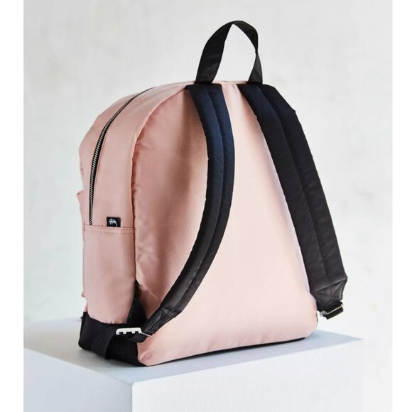 BNWOT Stussy "No Comply" Glossy Pink Zip-Up Backpack - Picture 4 of 10